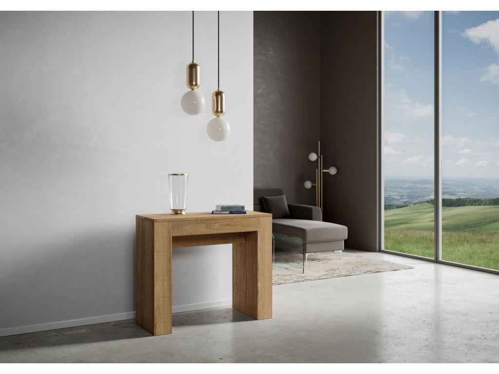 Extendable console 90x42/198 cm Modem Small Natural Oak RXNJ53818
