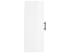 Glossy white wall cabinet 34.5x34x90 cm engineered wood CWSU74481