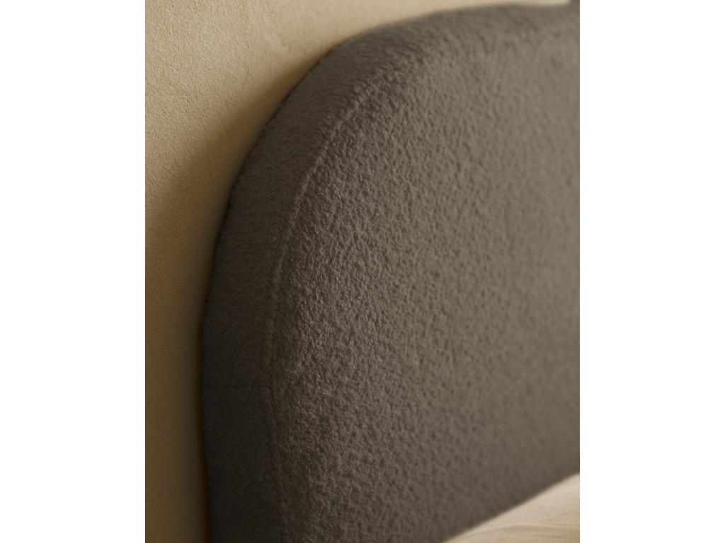 Removable headboard in dark grey bouclé fabric, 160x110cm - Dormeva YWZR57177