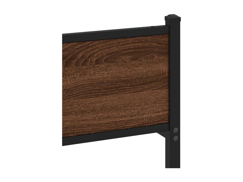 Bed frame without mattress, brown oak, 107x203 cm, KQBI08176