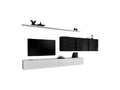 Dormeva VII living room furniture set in white and glossy black. FDZO29446