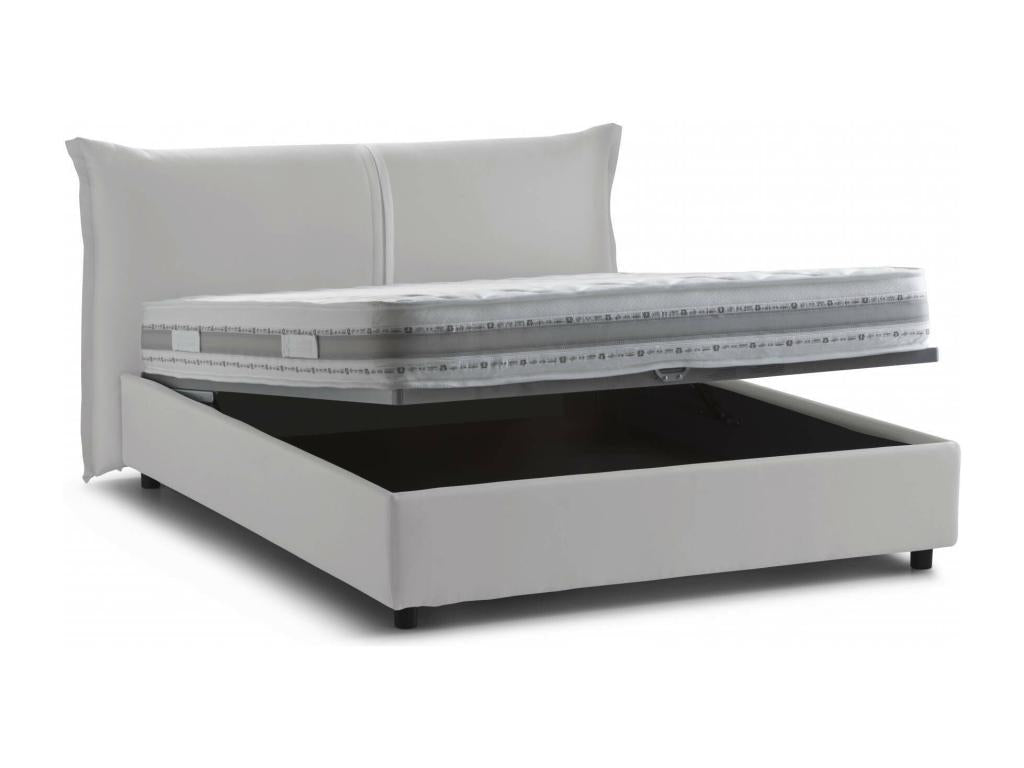 Dormeva double bed, Made in Italy, front opening, with 160x190 cm mattress included, White MNCM86677