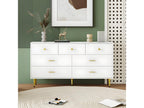 Low sideboard - 7 drawers - made of particleboard - White GYQT51451