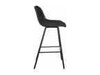 Bar stool x1 silver metal 49x56x104 cm 10 0005466 BQRG54501