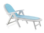 White caiman sun lounger with cushion WLIC48810