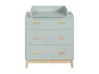 Dormeva Changing Table 100x80x42 MDF Pine Light Green Brown Scandinavian Assembly Required UCKX70209