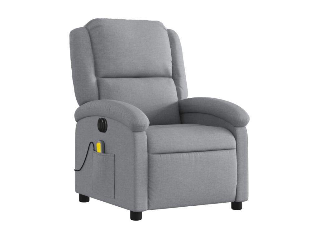 QYJO37528 Light Grey Fabric Electric Reclining Massage Chair