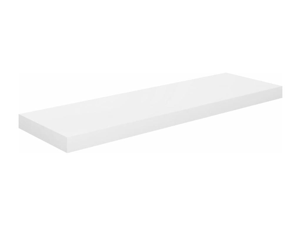 Floating wall shelf, 4 pcs, glossy white, 80x23.5x3.8cm, MDF, MPXN72560