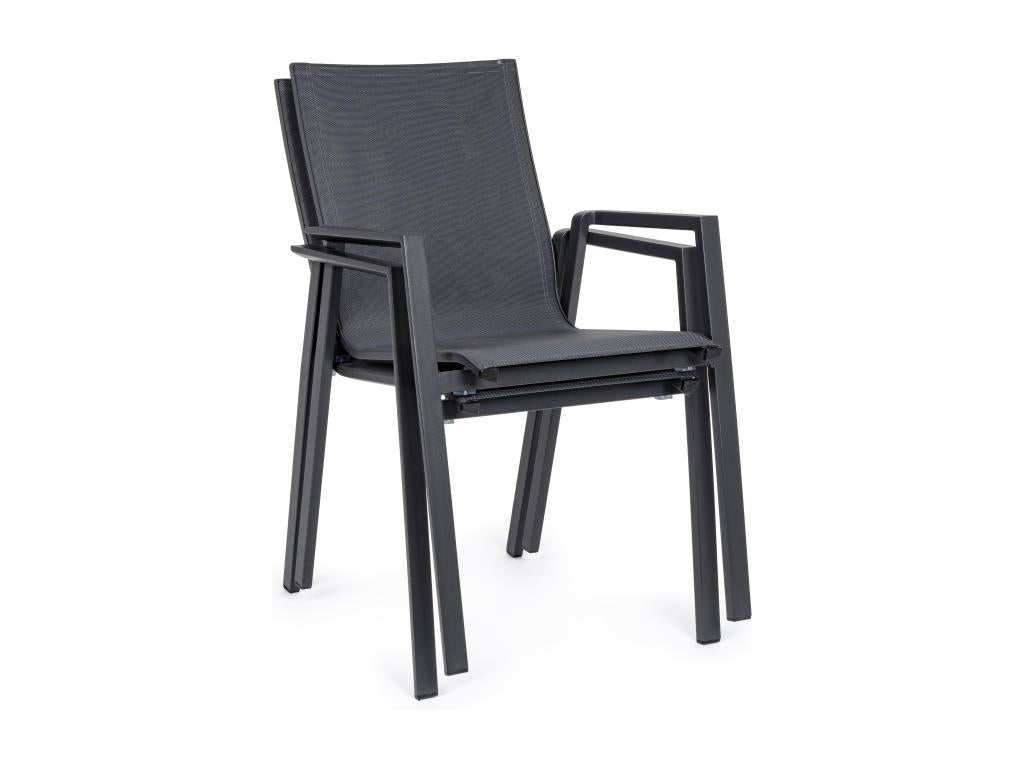 Dormeva Anthracite Aluminium Garden Chair - Set of 4 MDLY70874