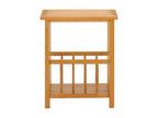 Lysvia light solid oak magazine side table, H 55cm ZJTK37373