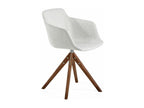 Dormeva swivel chair in beige fabric and ash wood - Set of 2 - Color Dormeva 01 LXKS43230