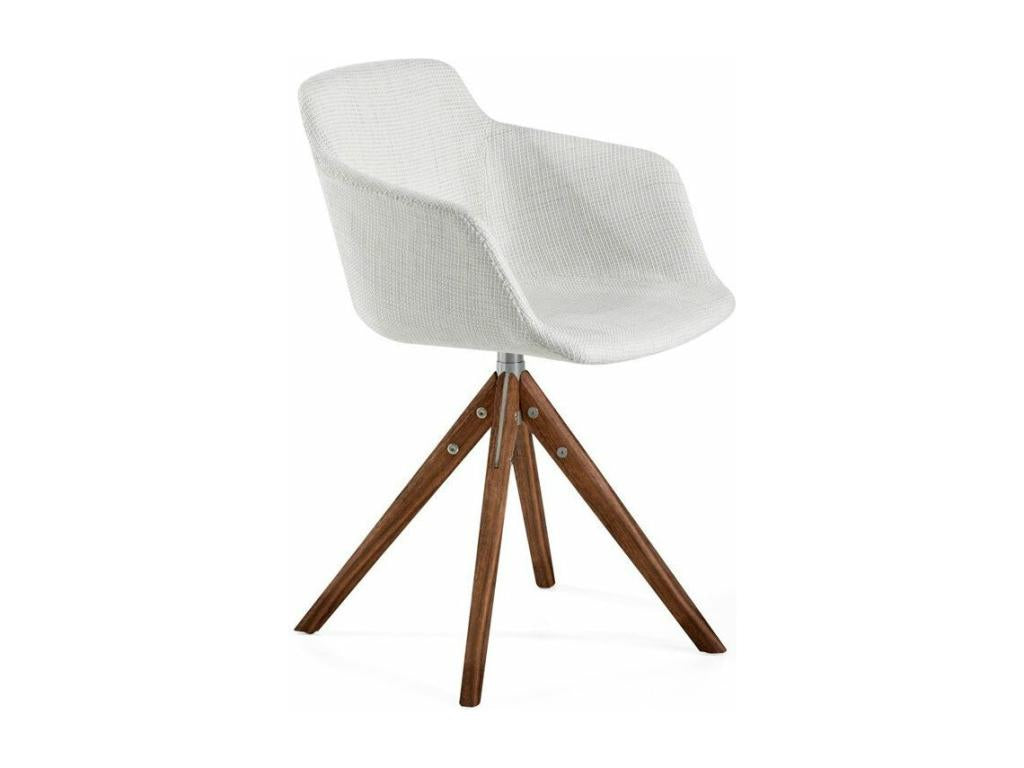 Dormeva swivel chair in beige fabric and ash wood - Set of 2 - Color Dormeva 01 LXKS43230