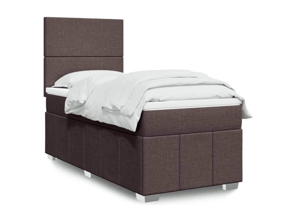 Dormeva bed base with mattress, dark brown, 100x200 cm SKQL49086