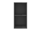 Wall-mounted TV unit, glossy grey, 37x37x72 cm, engineered wood, TYHJ27400