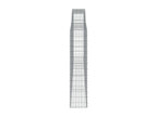 6-piece arched gabion baskets, 400x30x140/160 cm, galvanized iron QMHK47034