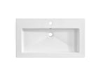 Inset ceramic washbasin - W 101 x D 46 x H 14 cm - White XPKS45067