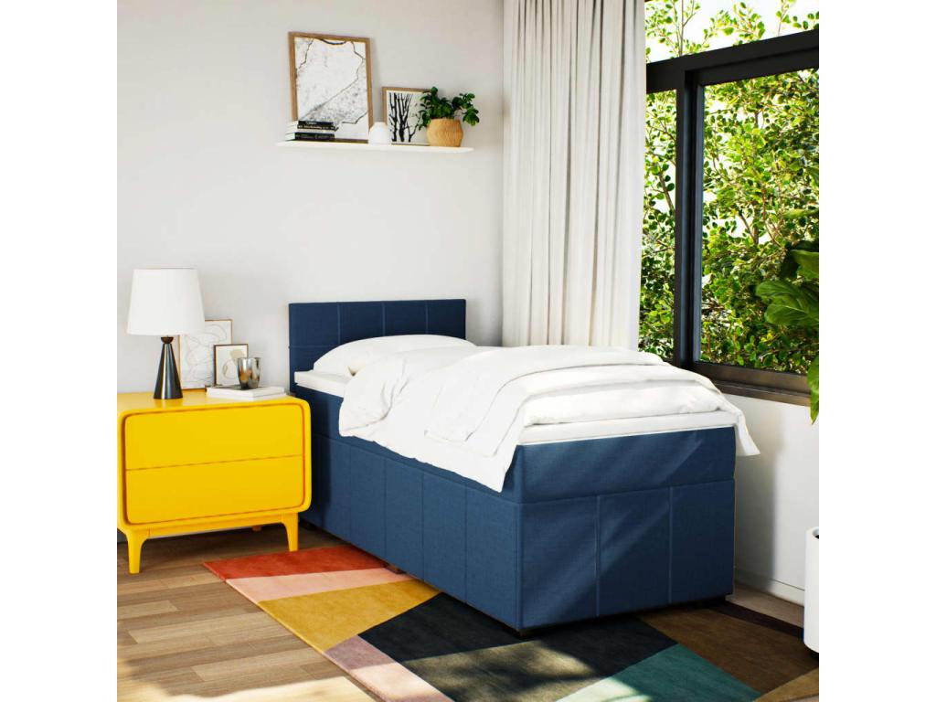 Dormeva bed base with mattress, blue, 100x200 cm, fabric, CPWO70546