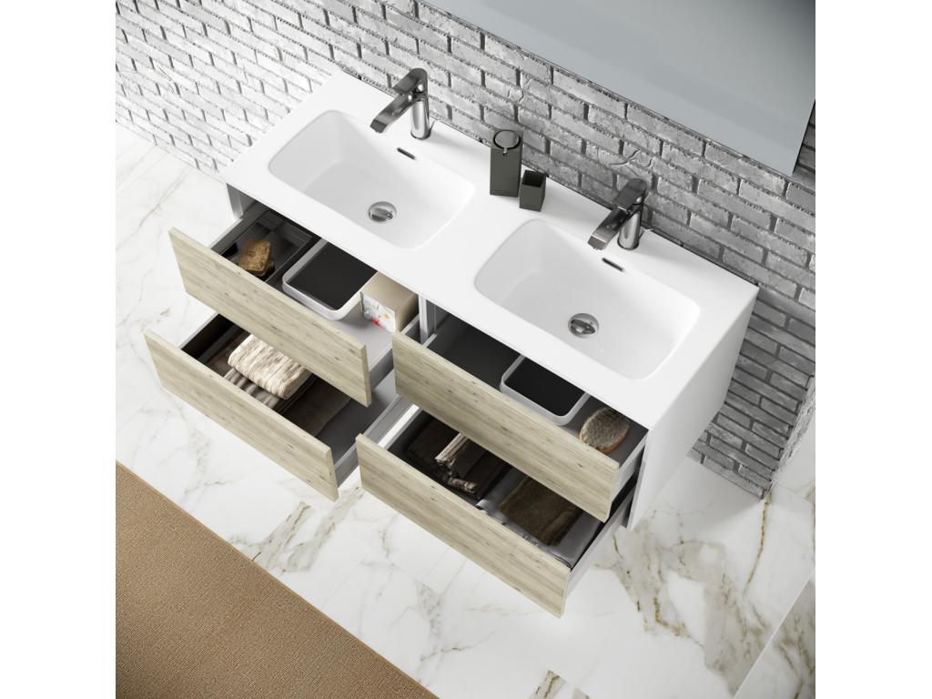 Dormeva Arctic Pine 4-Piece Double Vanity Bathroom Set RHCW64729