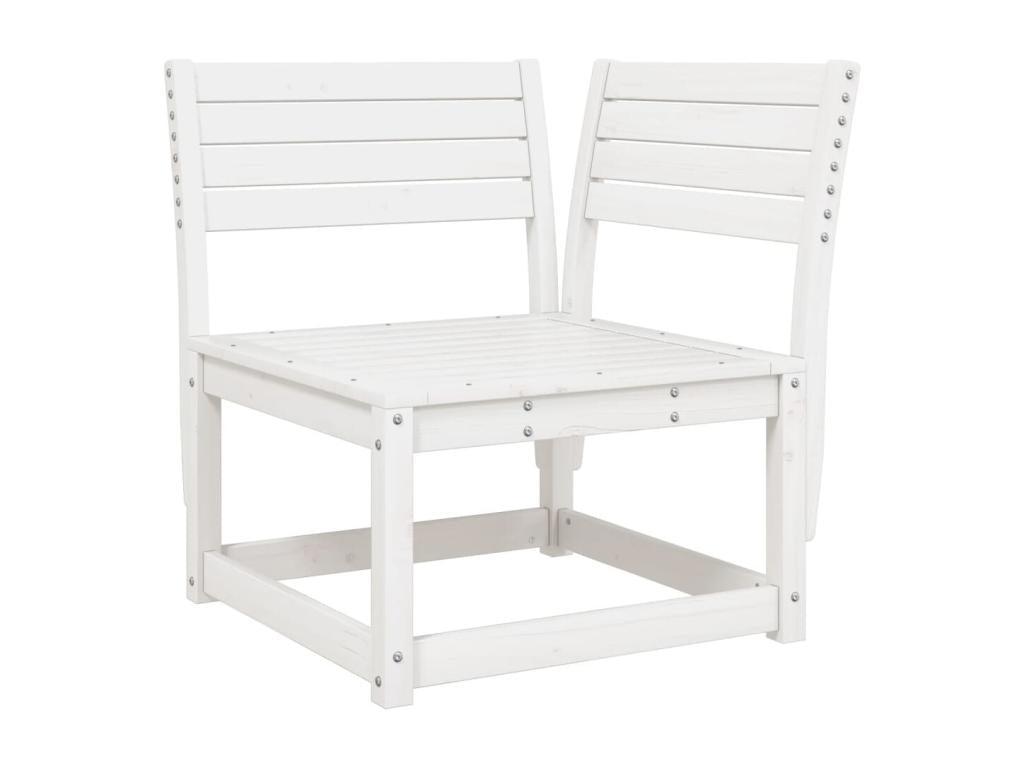 6-piece garden furniture set, white, solid pine wood, TPMS37835