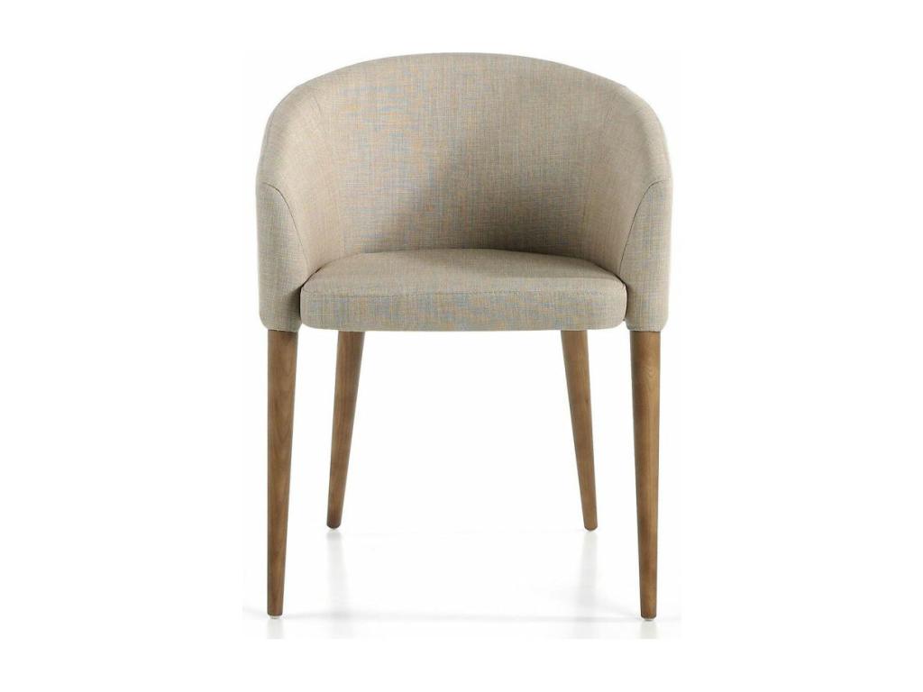 Fabric chair with walnut wood legs 4007 Dormeva RKXS38224