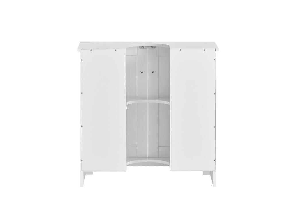 2-Tier, 2-Door Under-Sink Cabinet Bathroom Storage Unit BZR18-II-W EMWZ35988