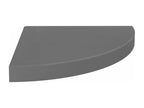 Floating corner shelves, 4 pcs, glossy grey, 35x35x3.8cm, MDF, GSNF04439