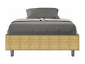Single bed frame with upholstered slatted base 120x210 cm, Dormeva 3 yellow fabric, Dormeva QQFA97225