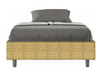 Single bed frame with upholstered slatted base 120x210 cm, Dormeva 3 yellow fabric, Dormeva QQFA97225