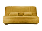 Fabric click-clack sofa with storage, Dormeva 17cm mattress, Dormeva 207cm mattress - Amber Yellow OAEQ50452