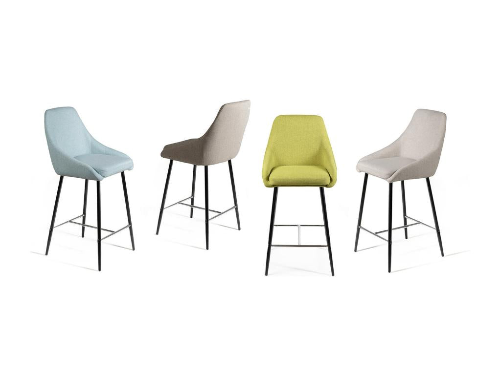 Lysvia - Blue fabric stool - Set of 1 pc UTWS18344