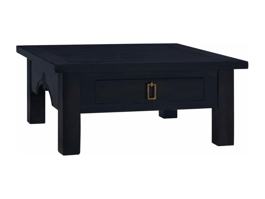 Light black coffee table, 68x68x30 cm, solid mahogany wood, YCGC13227