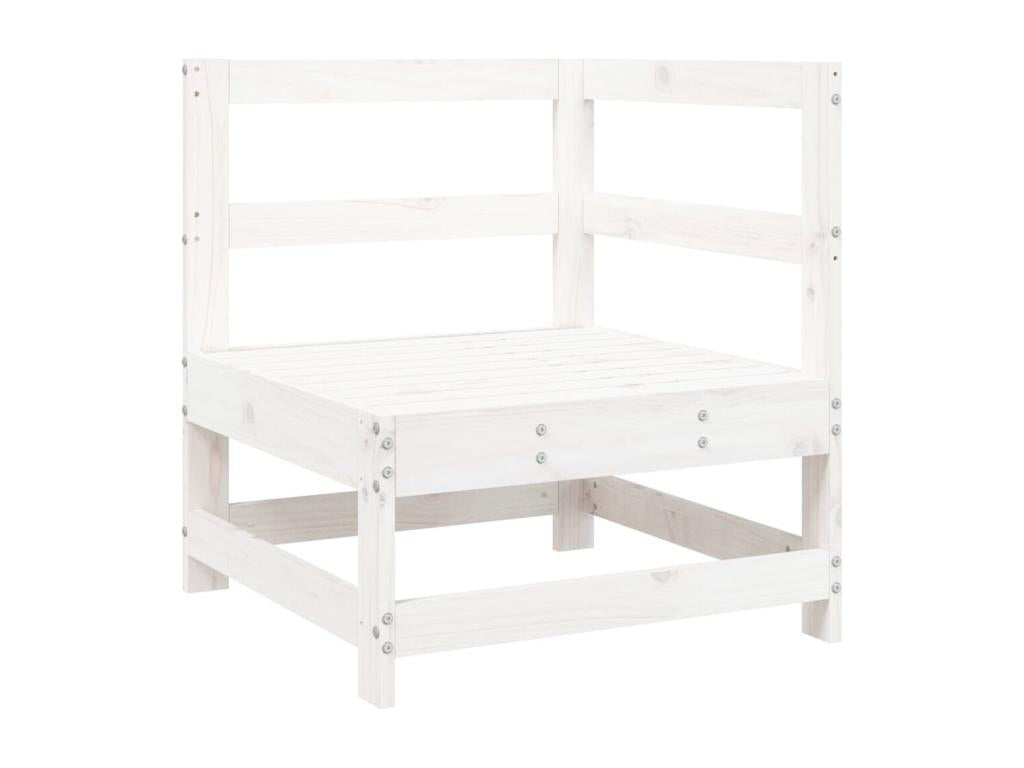 8-piece garden furniture set, white, solid pine wood DNIB00544