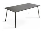 Garden table and 8 chairs set in grey and clay metal - Dormeva BZWR10629