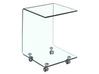 Square side table H- 62 cm in tempered glass with 4 Dormeva - ICE TUZN70918