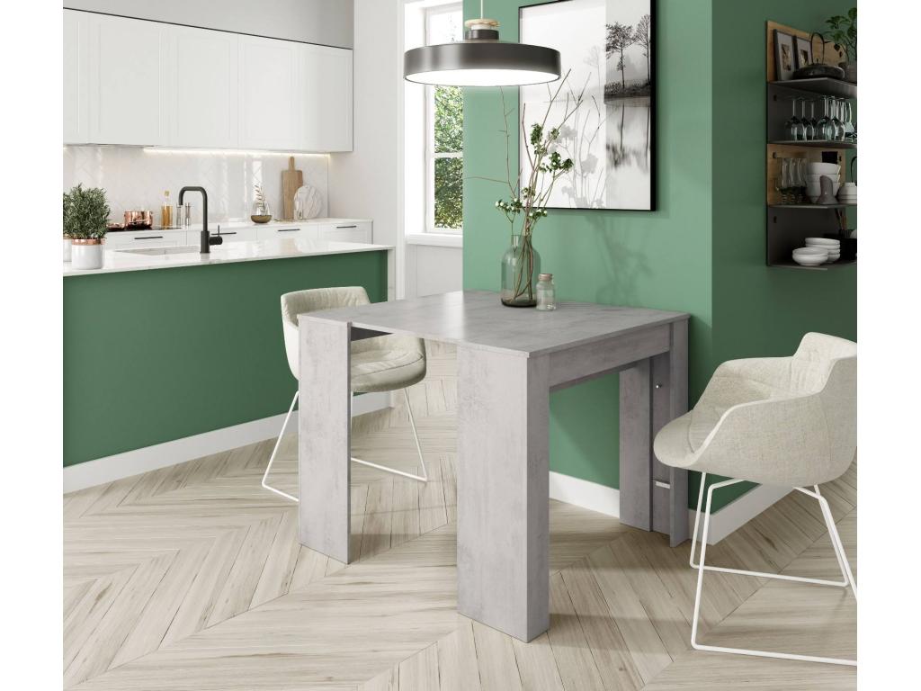 Dormeva Console Extendable Dining Table with Versatile Extensions, Seats Up to 10, 51/237x90h78 cm, Cement, ENEP46995