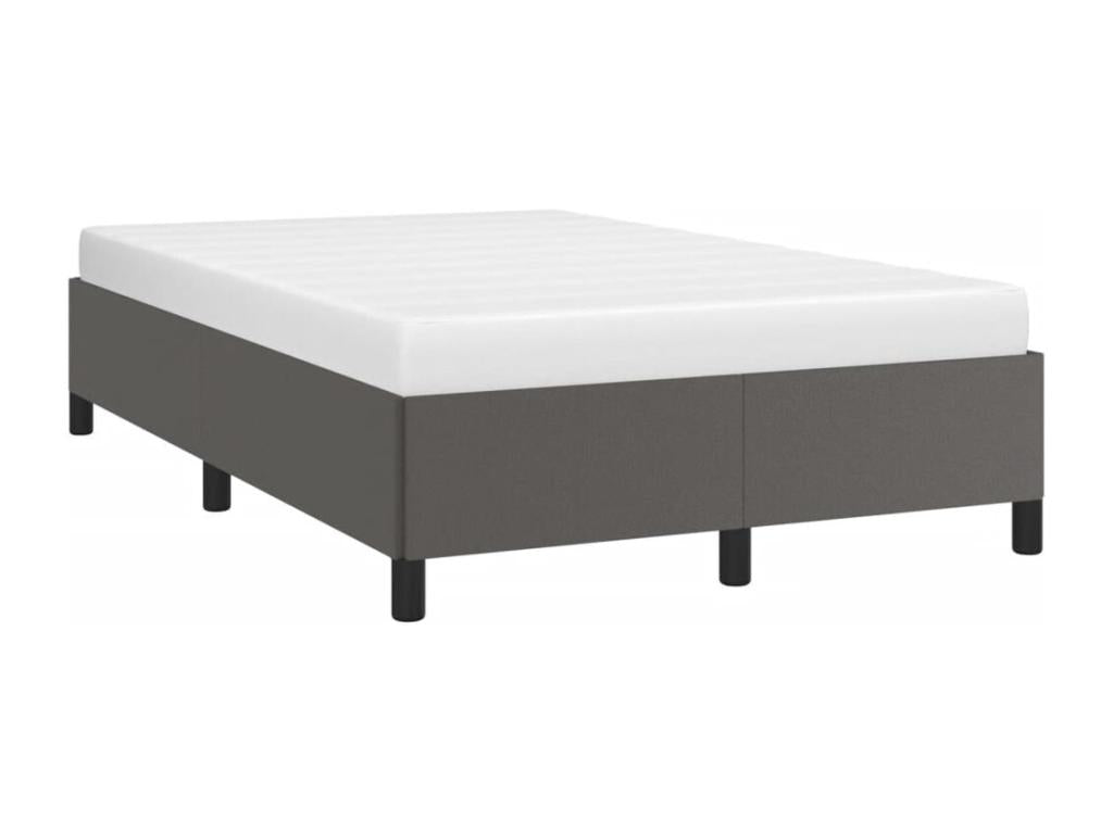 Grey faux leather bed frame without mattress, 120x190 cm, YGSG63094