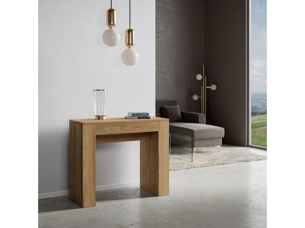 Extendable console 90x42/198 cm Modem Small Natural Oak RXNJ53818