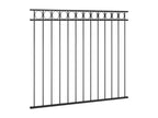Steel fence panel 1.7x1.5 m Black TNMI14820