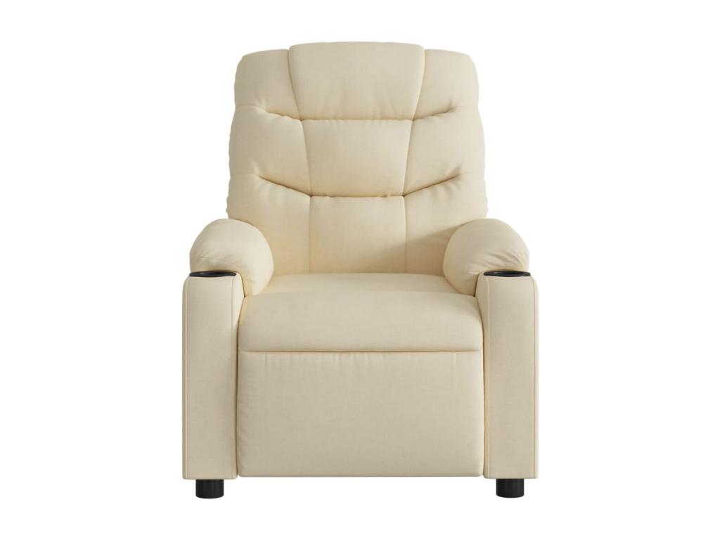 Cream Fabric Reclining Armchair UGXX37434