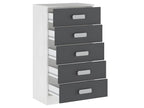 Chest of drawers/storage unit in Andersen graphite - Length 60 x Depth 37.80 x Height 108 cm IBAI25118