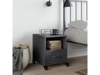 Anthracite bedside table 36x39x43.5 cm steel DCMP03547