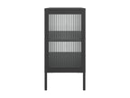 Black sideboard 70x35x70 cm glass and steel ADPJ74986