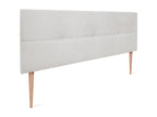Dormeva Aqualine Fabric Headboard with Buttons 150x105cm with Legs for 150cm Beds - Grey Dormeva MZQZ92844