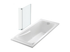 Dormeva Corvette 170x70cm Right-Hand Bathtub Set with 2 Chrome Panels YMRI35439