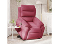 Reclining massage chair, burgundy red velvet, YNNI22081