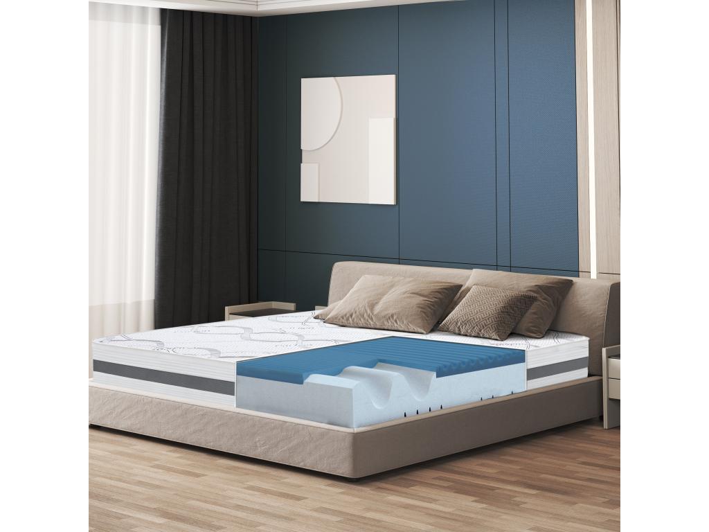 Double Mattress 150x170 with Memory Foam - Premium Quality - Height 22 cm - Made in Italy EETZ21206
