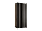Dormeva 6 Sliding Door Wardrobe 235.2/120/60 2 Doors Black/Black/Silver NRIN22245