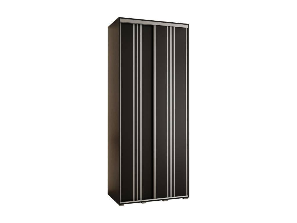 Dormeva 6 Sliding Door Wardrobe 235.2/120/60 2 Doors Black/Black/Silver NRIN22245