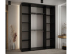 Dormeva 2 Sliding Door Wardrobe 235.2/190/45 3 Doors Black/Black OOSI37906