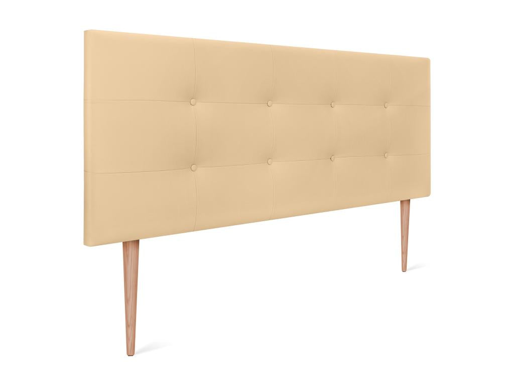 Dormeva Faux Leather Upholstered Headboard 150x115cm with Legs for 150cm Beds - Vanilla DMBU97981